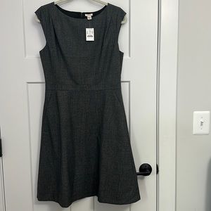 NWT JCrew black/grey patterned dress Size 8
